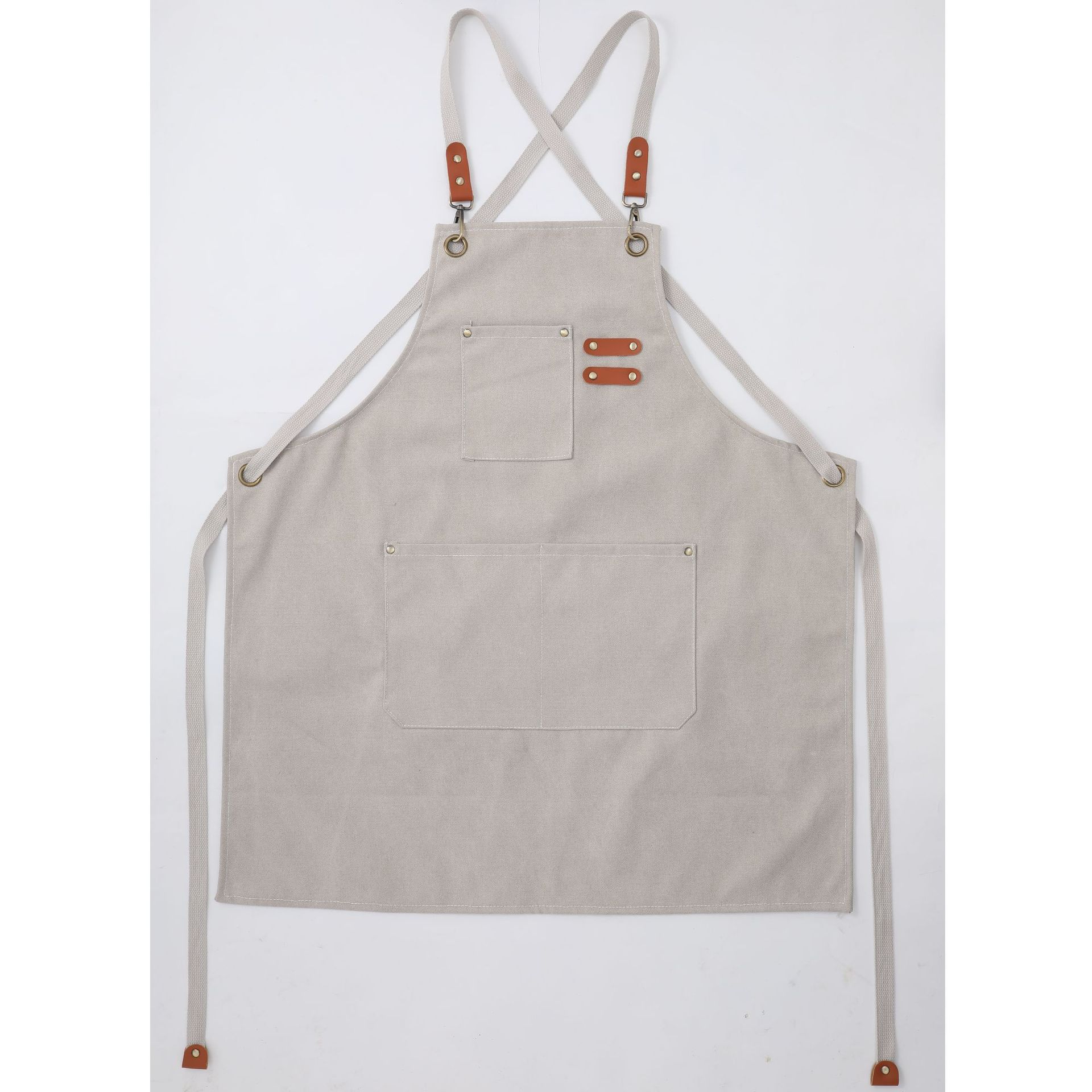 [Factory Direct Sales] Thick Canvas Apron Cross-Border Gardening Waterproof Foreign Trade Coffee Salon Work Apron