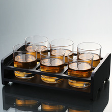 玻璃杯子套装威士忌酒杯家用水杯6只装啤酒杯洋酒杯喝水杯子KTV