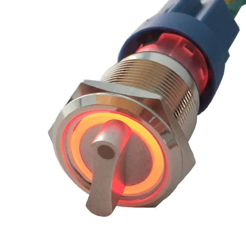 两档三档旋钮旋转切换车喇叭切换大灯改装转向灯带灯金属按钮开关