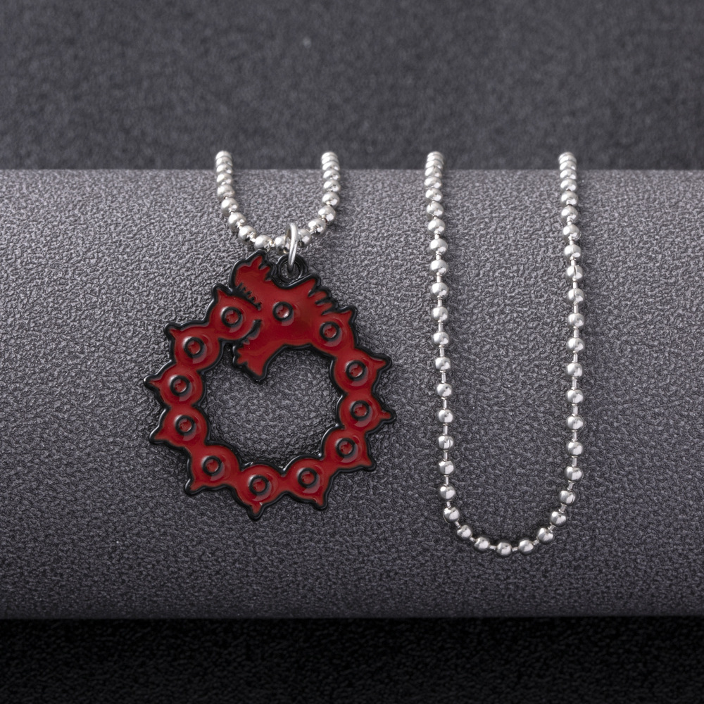 动漫周边七大罪梅利奥达斯咬尾龙彩色纹身龙项链愤怒之罪吊坠礼品