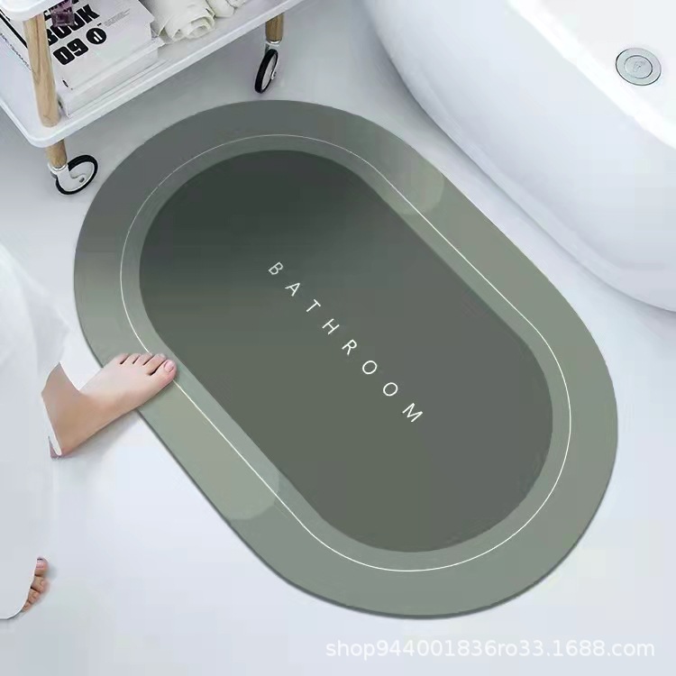 Soft Diatom Ooze Bathroom Absorbent Floor Mat Quick-Drying Household Toilet Bathroom Non-Slip Mat Doormat