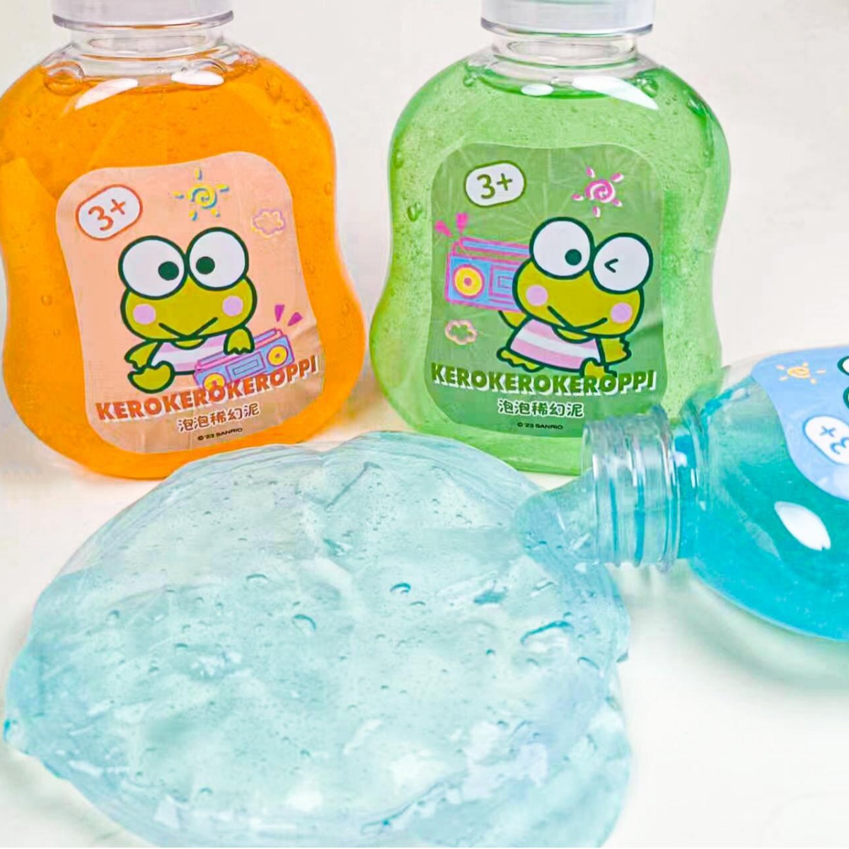 Pei Lepao Factory Direct Sales Keroppi Bubble Thin Magic Mud Fake Water Crystal Mud Non-Stick Hand Decompression Diy Toy