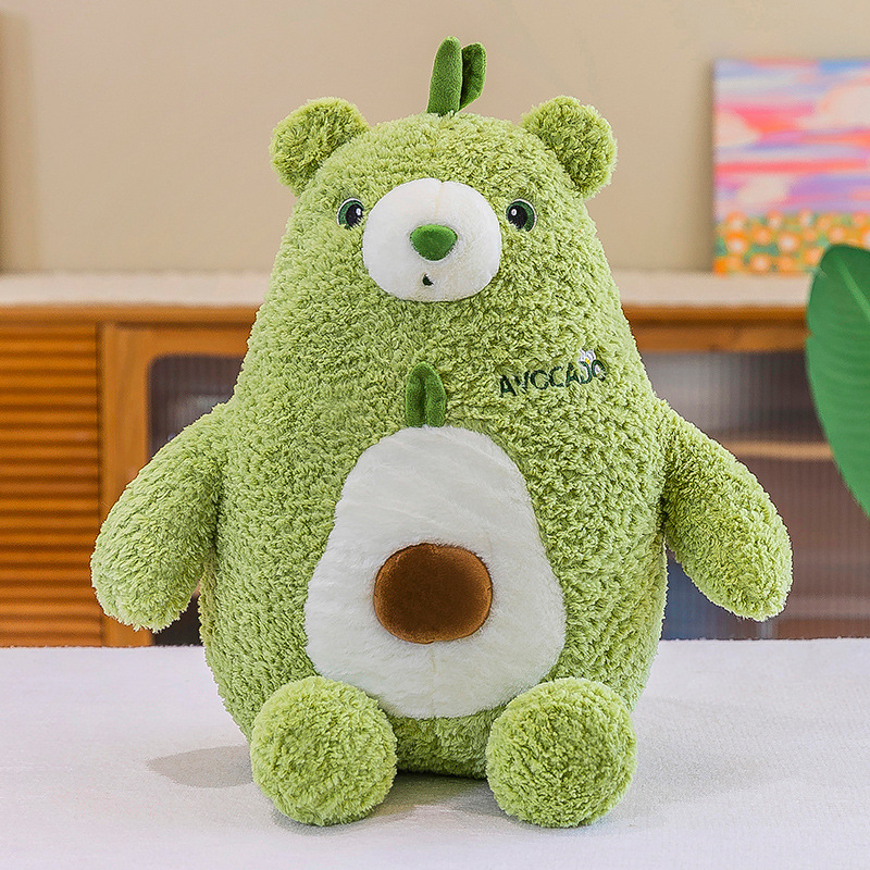 Cross-Border New Arrival Cute Avocado Bear Doll Plush Toy Children Doll Ragdoll Wholesale New Year Gift for Women