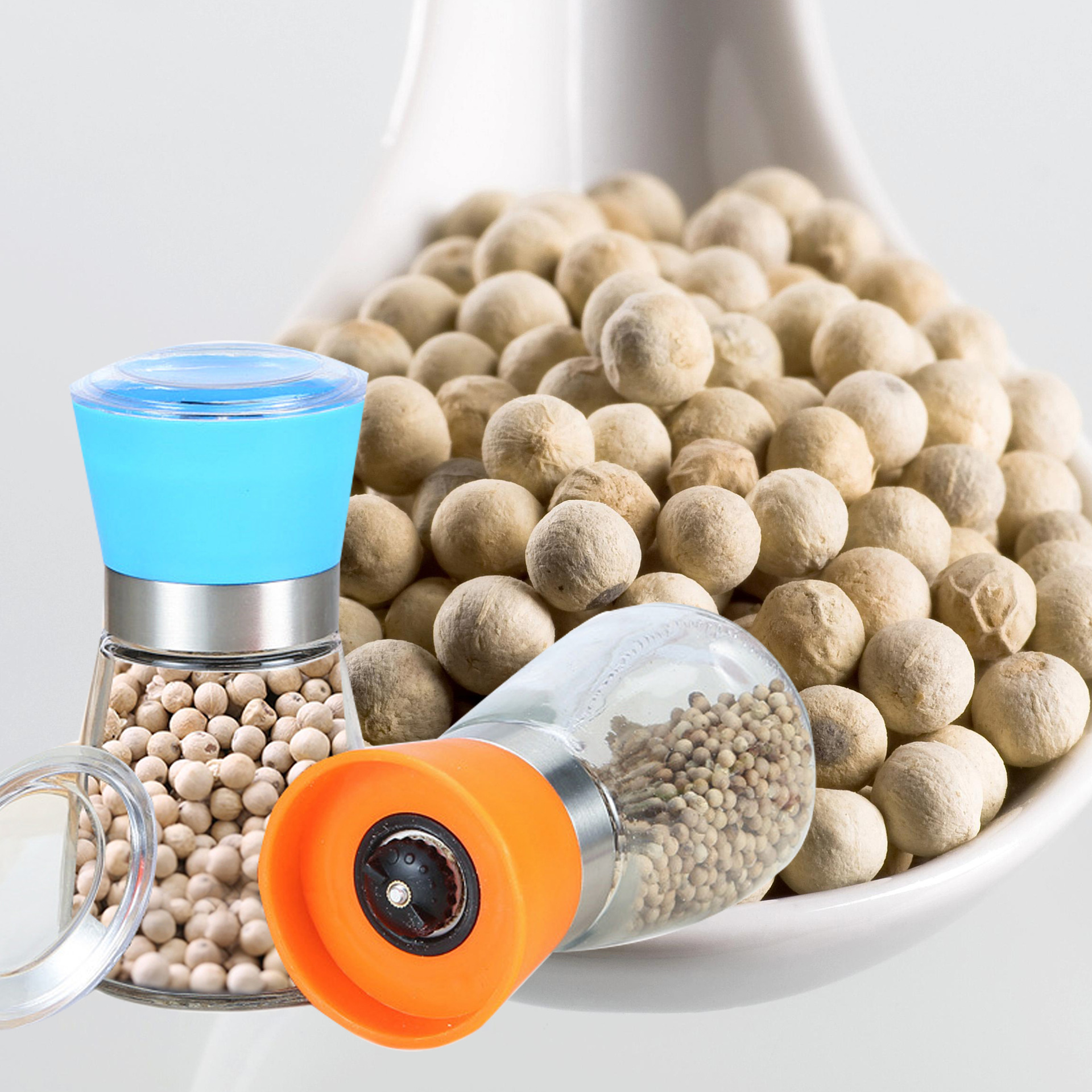 地摊产品玻璃手动黑胡椒研磨器调料瓶子研磨花椒磨粉器工厂现货