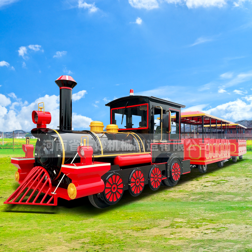 景区电动观光小火车文旅燃油载人设施大型网红户外儿童游乐场设备