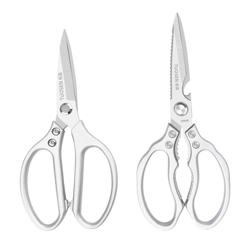 Tuosen Civil Scissors Tailor Scissors Clothing P01 Leather Scissors Stainless Steel Household Kitchen No. 1 Big Head Scissors