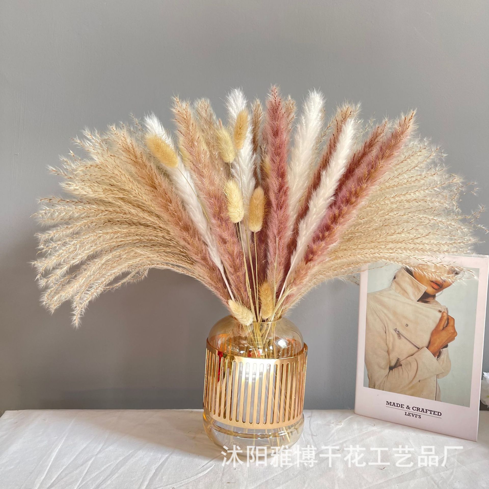 干帕斯草芦苇套装干花花束兔尾草装饰摆件插花客厅装饰跨境供货