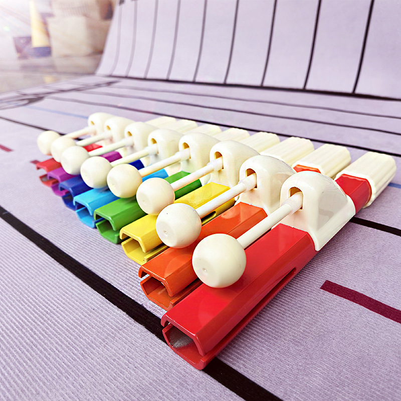 厂家直供奥尔夫打击乐器八音甩琴8音铝片琴团建乐器小学生8音甩钟