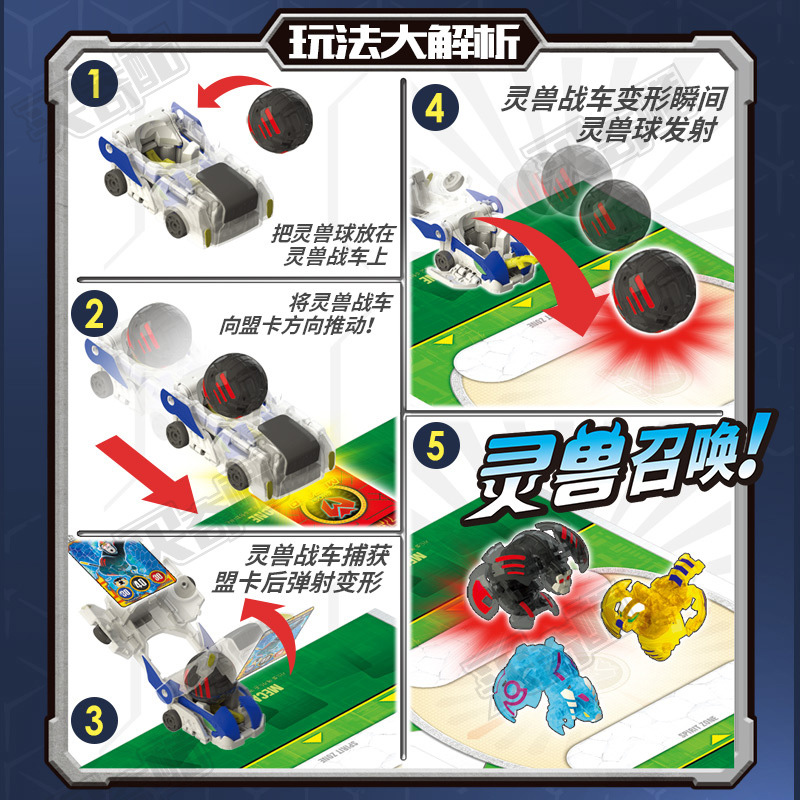 神奇历险记之萌蒙盟卡车神玩具灵兽球魔幻男孩变形车