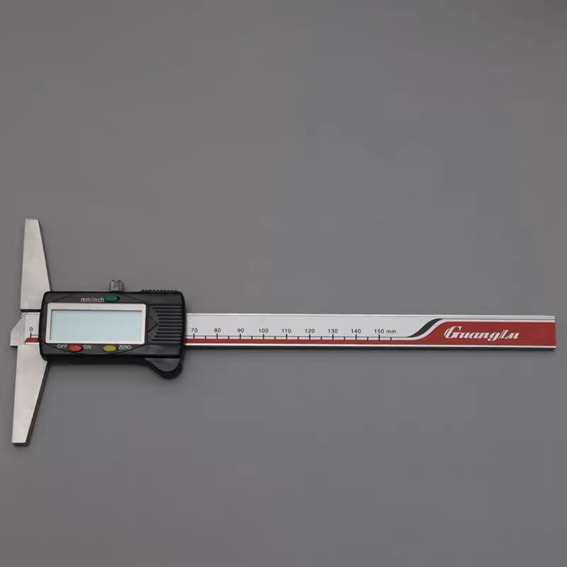 正品广陆量具单钩电子数显深度尺 双钩数显深度卡尺0-150 200 300