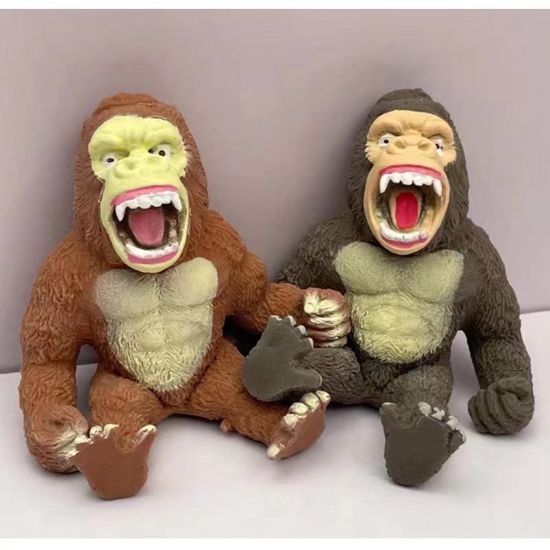 抖音同款猩猩解压玩具新奇特玩具拉拉大猩猩玩具创意发泄回弹玩偶