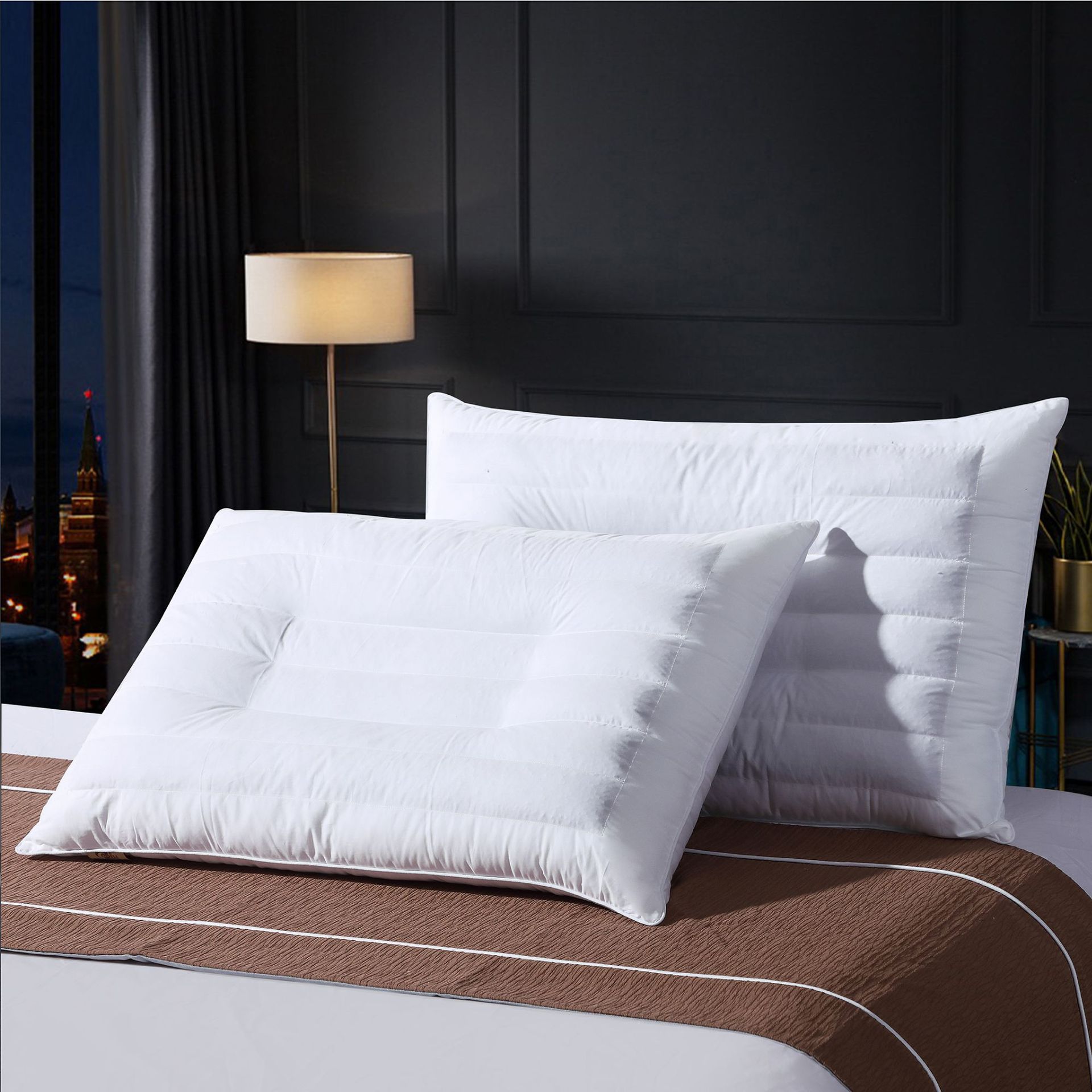 一对装】枕头枕芯男酒店单人护颈椎家用快速回弹高低宿舍整头-报价