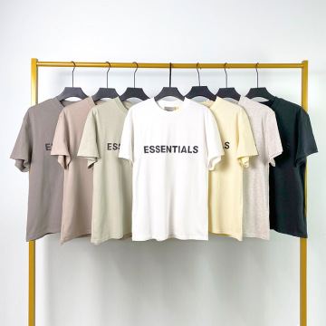 fog essentials fear of god第七季复线字母压胶棉质短袖男女t恤