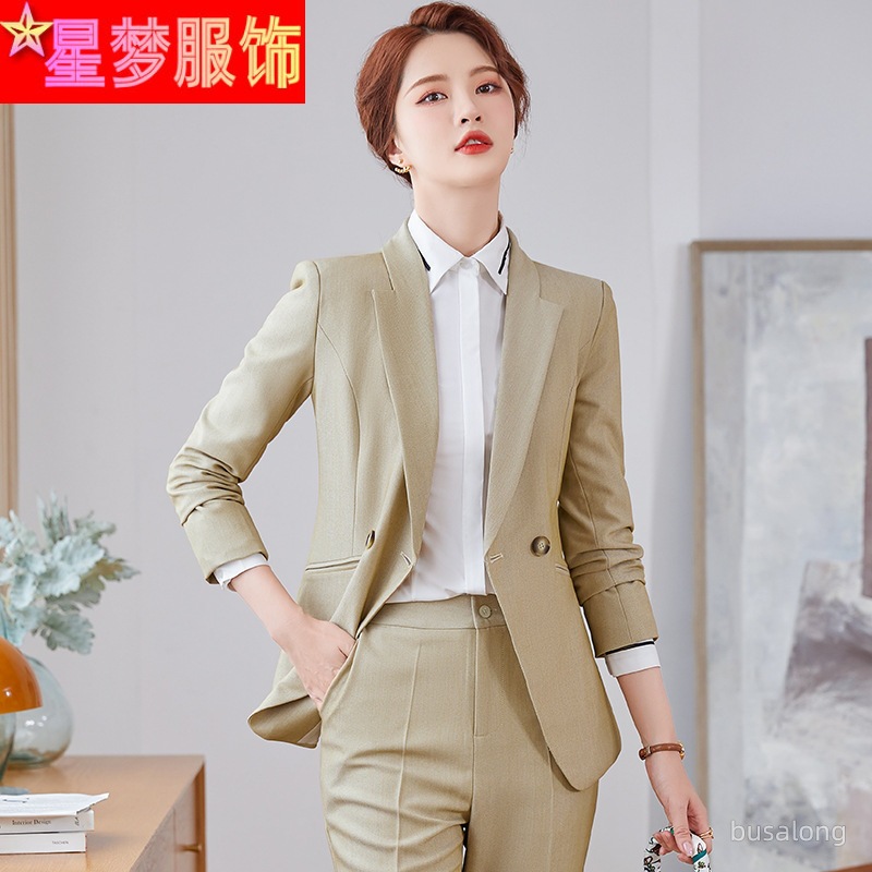 2022新款秋冬季长袖职业女装西装商务正装白领工作服气质时尚套装