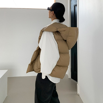 羽绒马甲女90绒短款春秋韩版鸭绒马甲女外穿羽绒背心马夹坎肩hd
