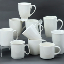 简约白陶瓷马克杯促销礼品杯子咖啡杯瓷子白水杯刻字礼品LOGO制作