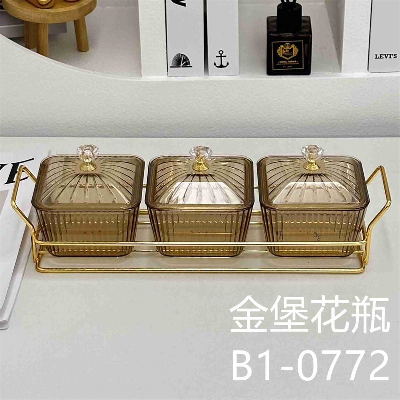 Brown Plastic Fruit Plate Living Room Coffee Table Household Storage Box Refreshments Candy Plate Dim Sum Plate Snack Dish Dried Fruit Box