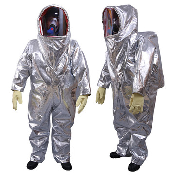 劳卫士防化服耐酸碱耐磨防化学品防火隔热服气密耐高温重型阻燃服
