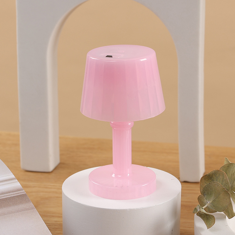 Creative Mini Macaron Led Small Night Lamp Girl Heart Romantic Table Lamp Candy Color Ins Ambience Light Bedroom Decoration