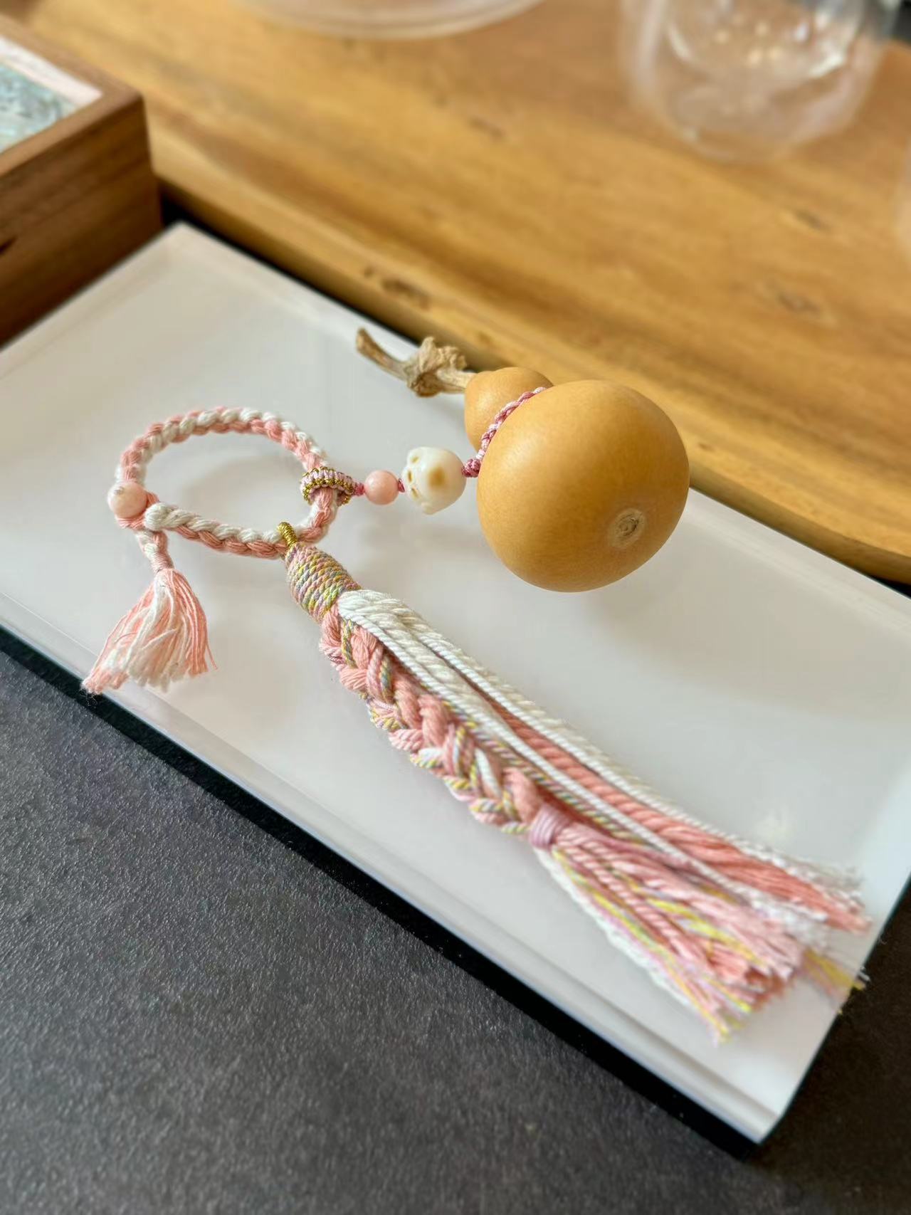 新款设计文玩小葫芦包挂钥匙扣搭配菩提猫爪手工棉绳编织-阿里巴巴