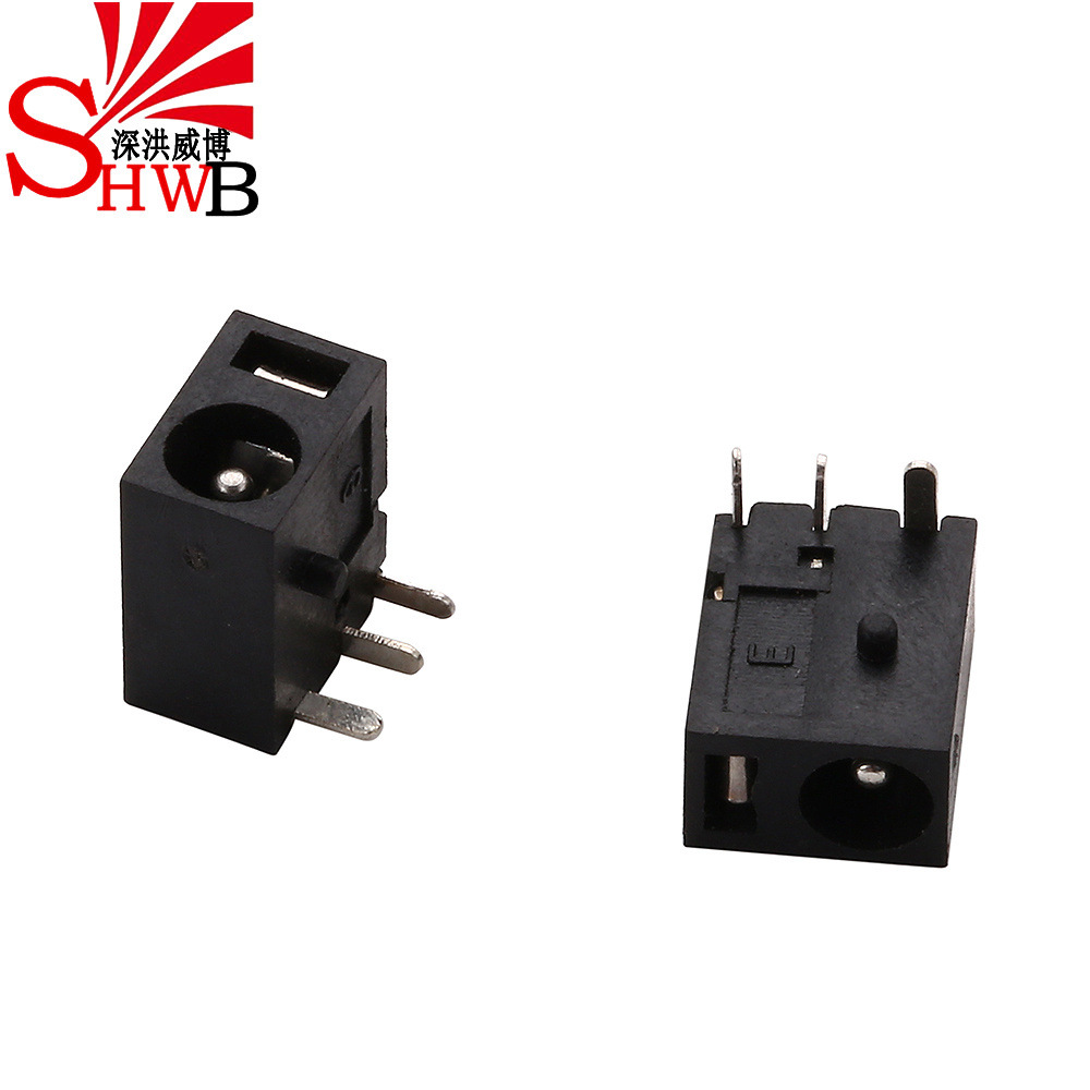 直流电源dc006b插座接口母头3513mm圆针13dc电源母座三脚