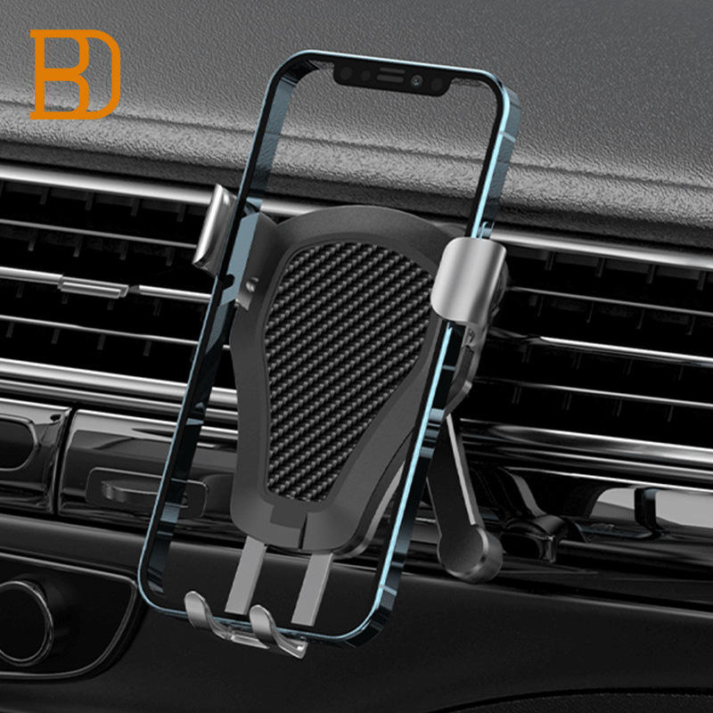 重力自动感应车载手机支架金属三角盾牌重力感应手机导航支架定制