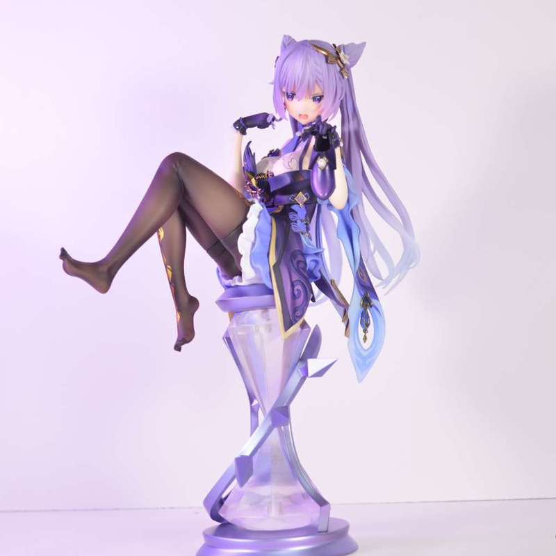 二次元游戏周边 原神 刻晴 璃月七星坐姿 动漫手办 模型 盒装摆件