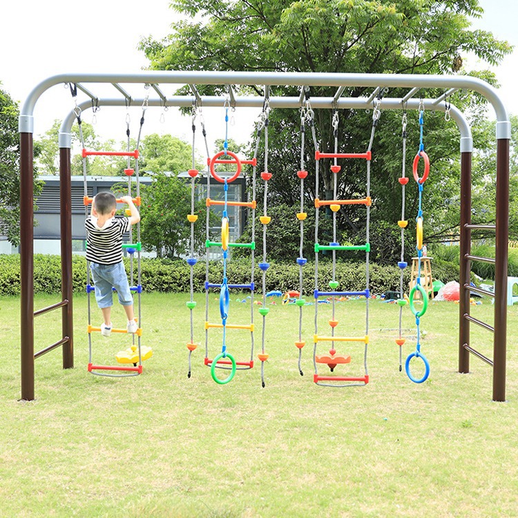 幼儿园户外攀爬架云梯秋千架儿童感统活动体能悬挂爬绳吊环攀爬