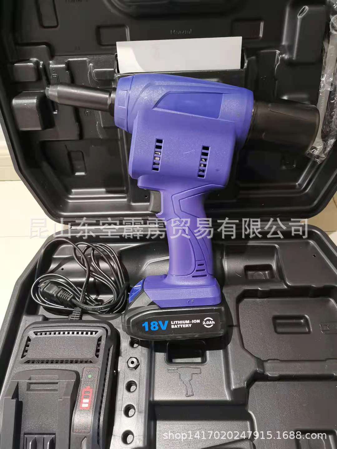 电动拉钉枪铆钉枪锂电工具充电拉铆枪