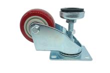 厂家供应3寸水平调节轮2寸2.5寸重型脚轮带支撑脚杯设备可调节轮
