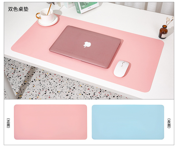 Leather Mouse Pad Table Mat Customized Large Wholesale Computer Desk Pad Student Desk Desk Writing Pad Two-Color Waterproof