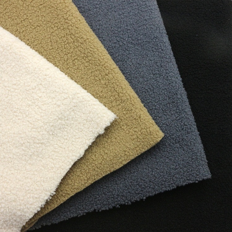 摇粒绒贴合羊圈绒羊毛粒泰迪绒复合摇粒绒复合纬编小泰迪绒布面料