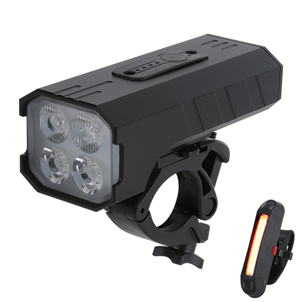 自行车前灯4t6铝合金远近光户外骑行灯带电显高流明山地车夜行灯