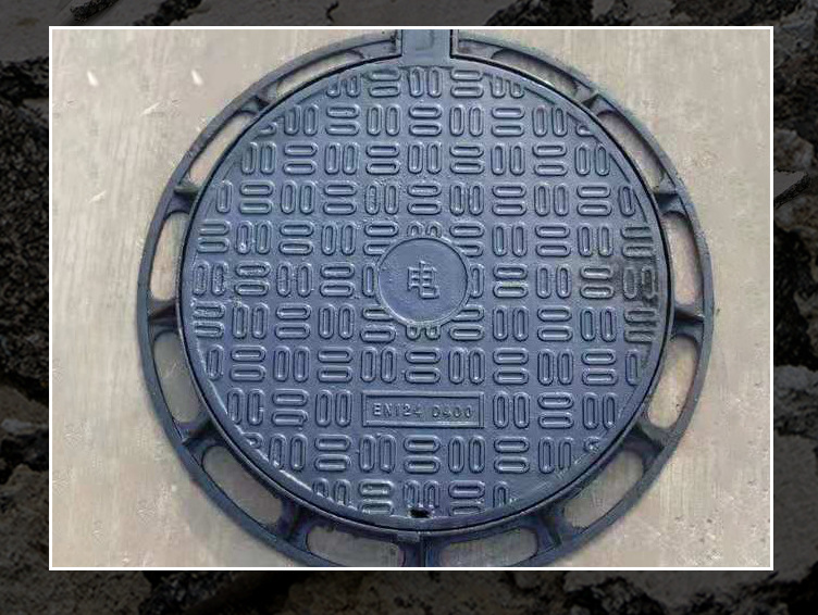 生产厂家球墨铸铁下水道圆形井盖 市政铸铁电力雨水污水井盖