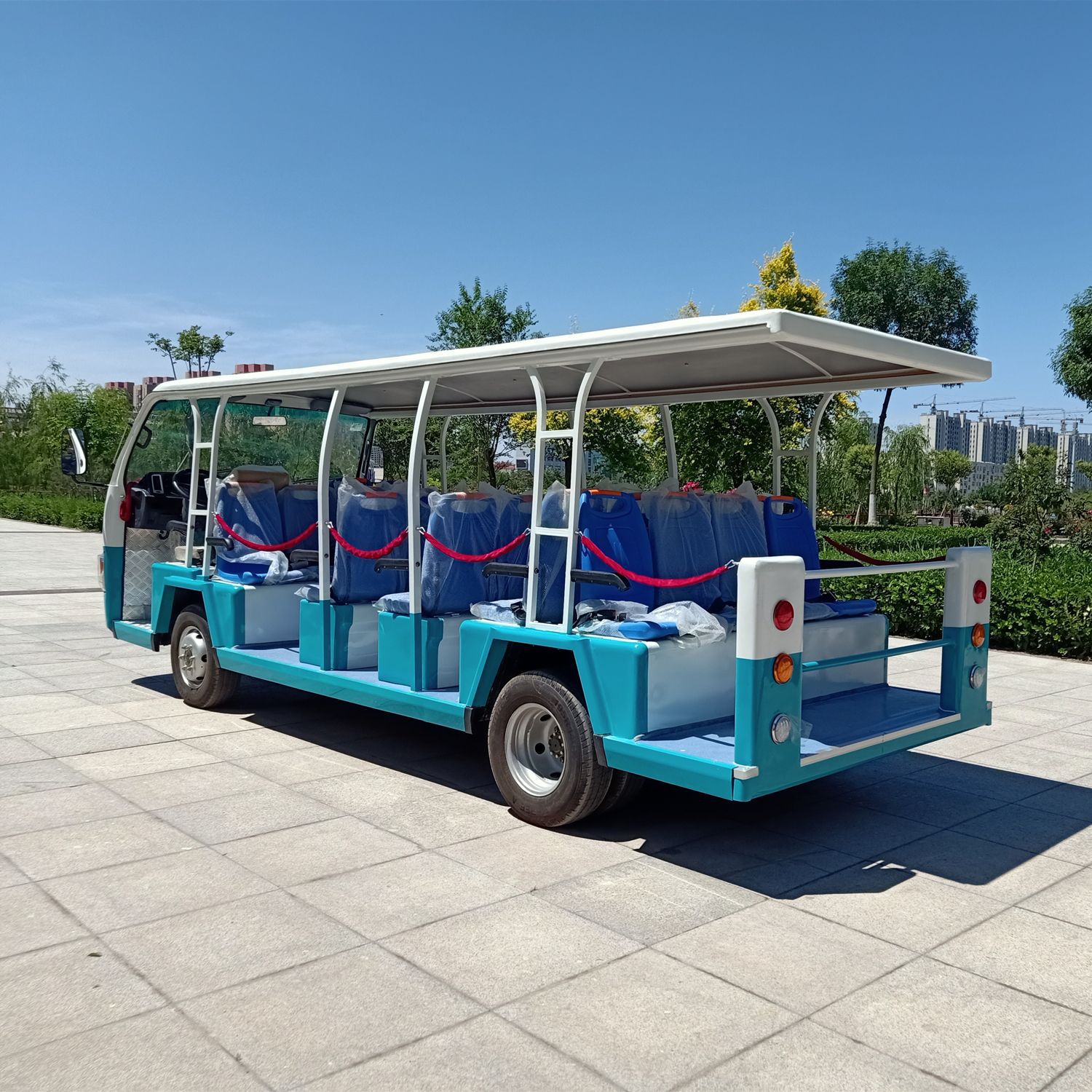 23座电动观光车公园电动车游客接待用车旅游观光代表车电动公交车