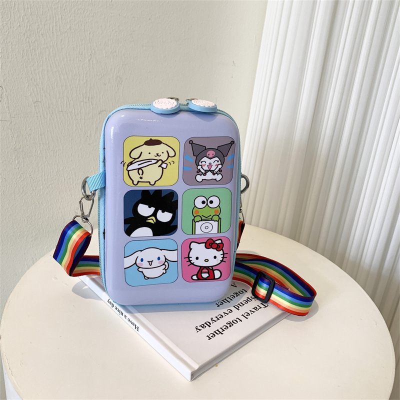 2023 New PVC Hard Case Box Bag Cute Crossbody Bag for Girls out Shoulder Bag Casual Mobile Phone Parent-Child Square Bag