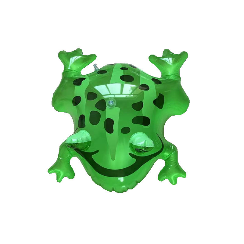 Cross-Border Hot Selling Inflatable Frog PVC Inflatable Cartoon Luminous Frog Children's Toy with Light Flash Drawstring Frog