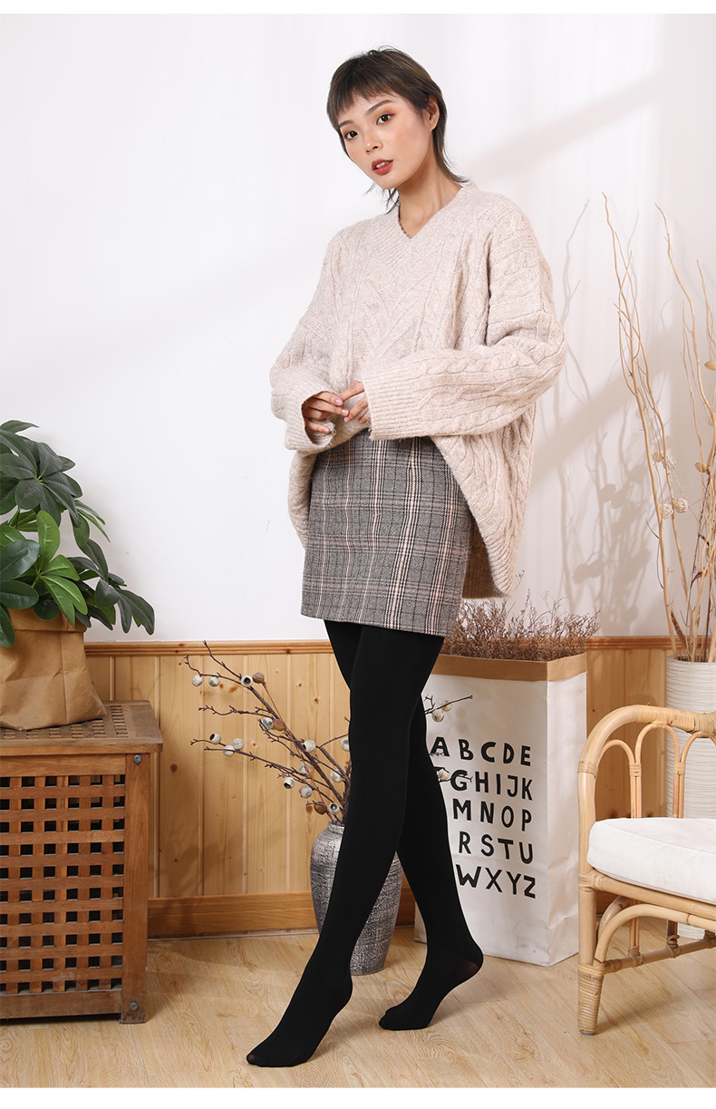 心宇8641中厚光腿神器女外穿肉色防勾丝高腰连裤打底袜加厚大码