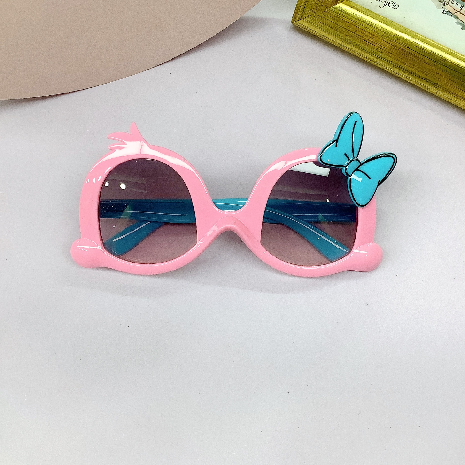 Kids Sunglasses Cute Sunglasses Plain UV Protection Baby Boys and Girls Cartoon Funny Sun Protection Sunglasses Tide