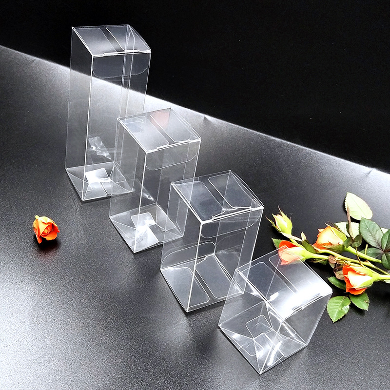 【新现货】方形PET塑料PVC吸塑包装盒高透明口红精油鲜花折盒批发