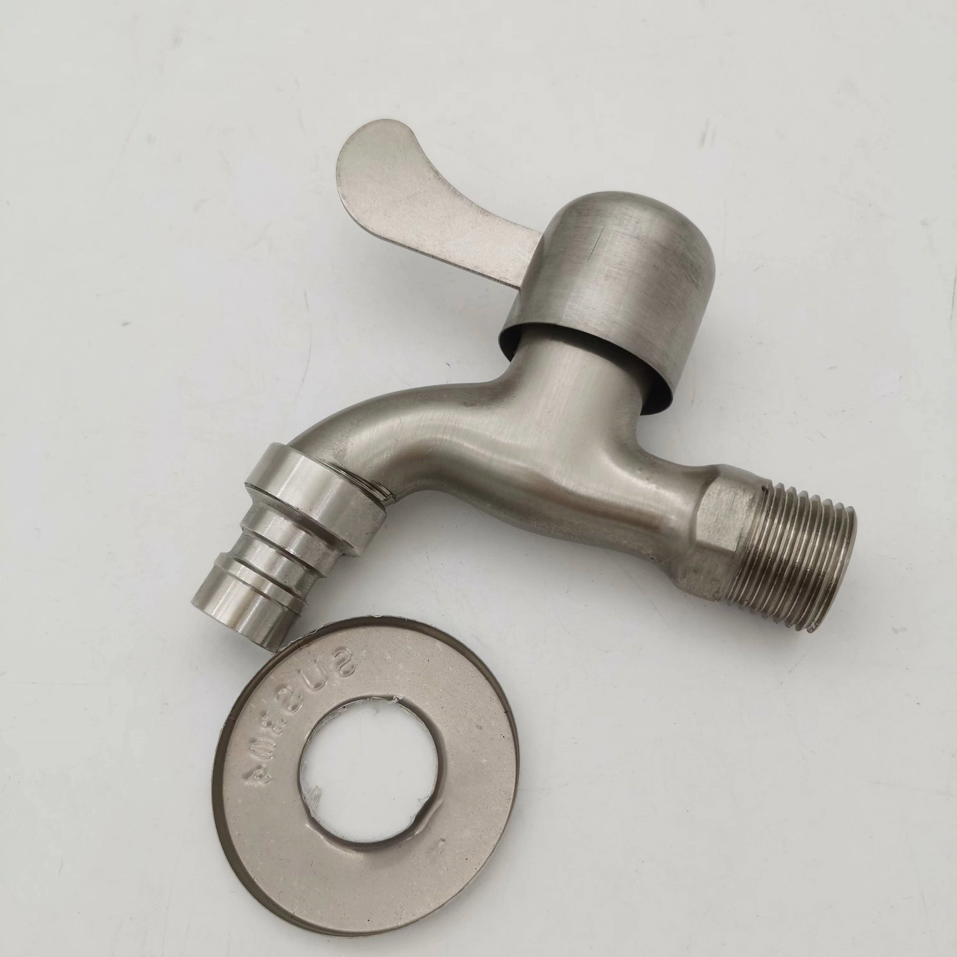 仿304水龙头锌合金拉丝尖咀不锈钢洗衣机龙头拉丝水嘴拖把池龙头