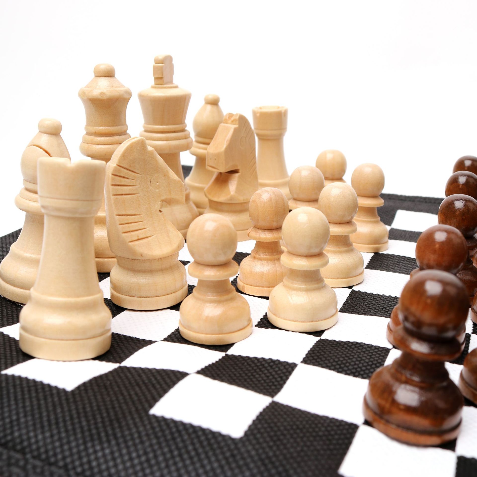 便携束口袋游戏棋黑色无纺布袋桌游玩具木质棋子国际象棋chess