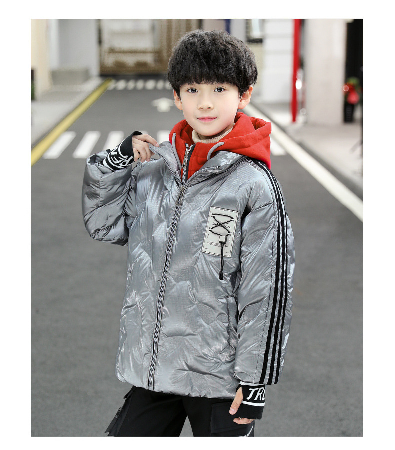小学生男孩子帅气衣服12-15岁潮男童羽绒棉服9十11大童男装棉衣13