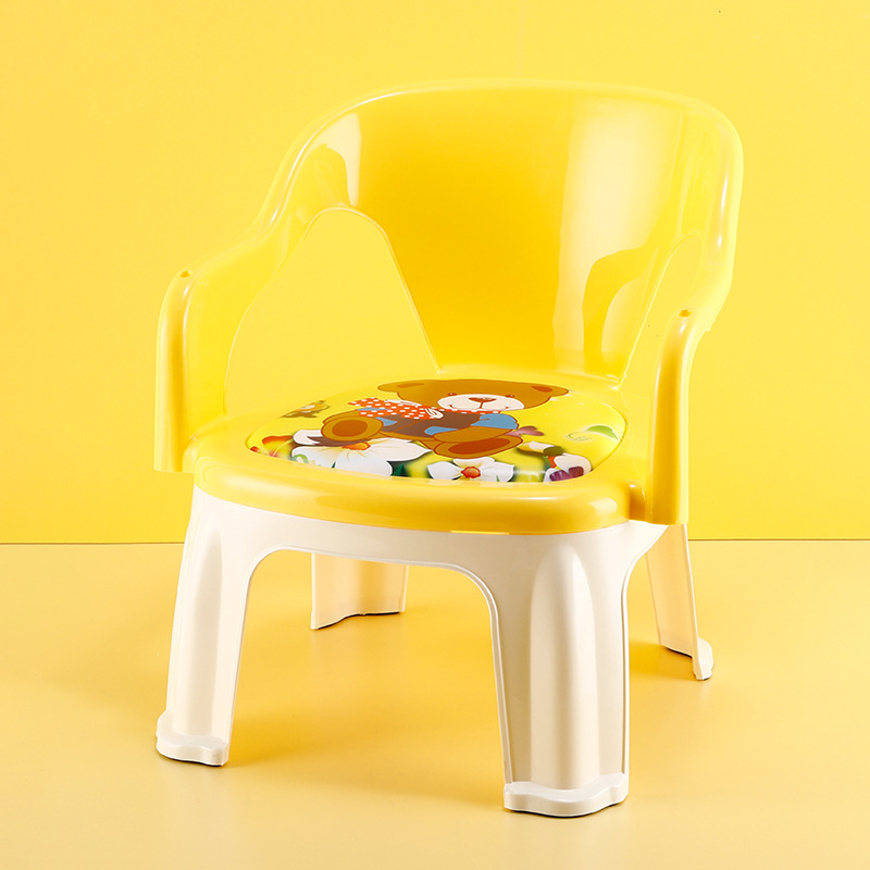 Children's Baby Dining Chair Household Calling Chair Boys and Girls Plastic Stool Baby Dining Table Plate Backrest Chair
