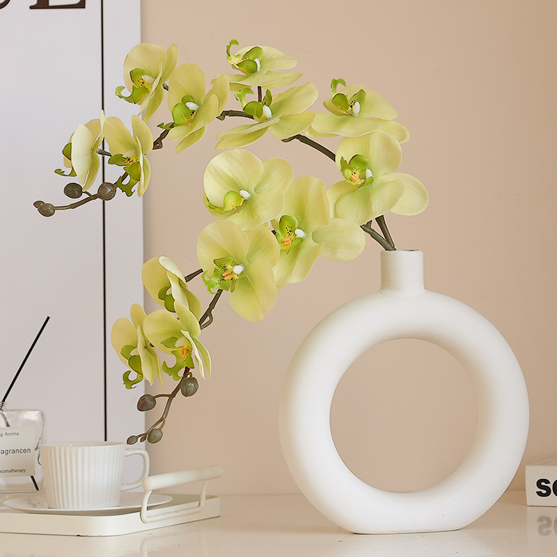 artificial flower wet feeling advanced film phalaenopsis entry luxury home hotel sample room decorative flower arrangement simulation phalaenopsis