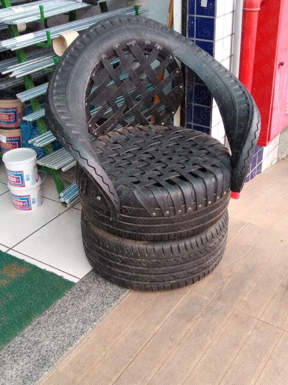 创意轮胎复古环保沙发旧胎制作异形酒吧ktv金属个性椅子摆件蒸汽