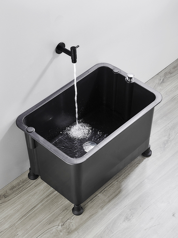 移动拖把池阳台洗拖布池卫生间水槽家用加厚塑料地盆落地式墩布池