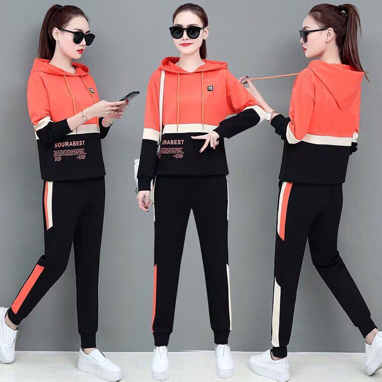 运动服春秋洋气两件套装款刺绣女装2024年新款休闲时尚一整套搭配运动