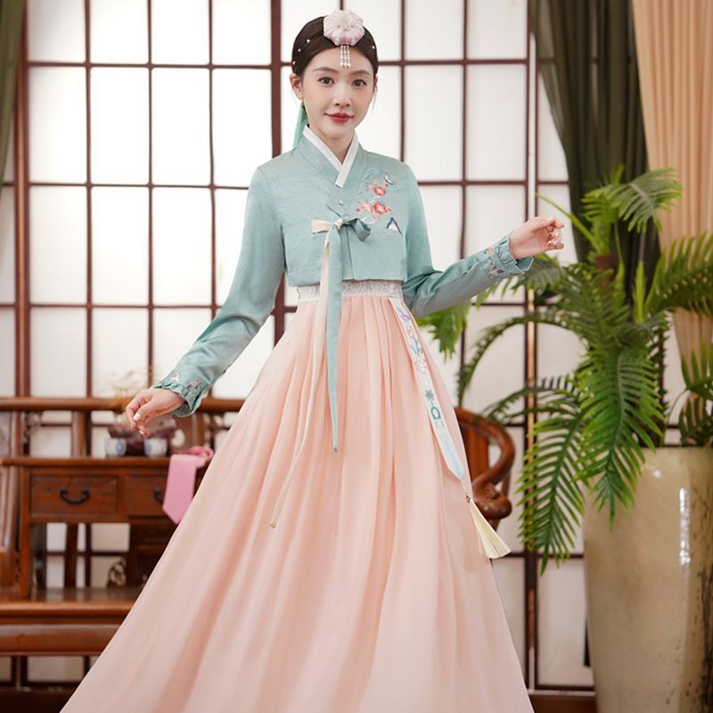 超仙延吉朝鲜族服装女气质宫廷风韩服礼服飘逸舞台演出服高档秋冬