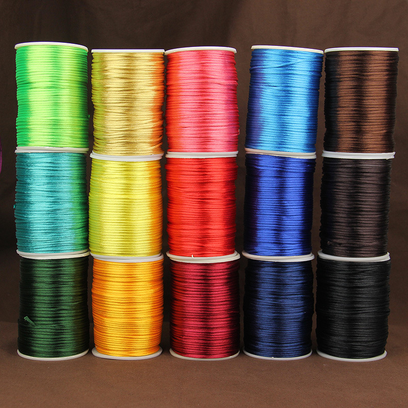 south korea 100 m chinese knot cord woven nylon wire diy handmade bracelet line 5 braid rope line 5 wholesale